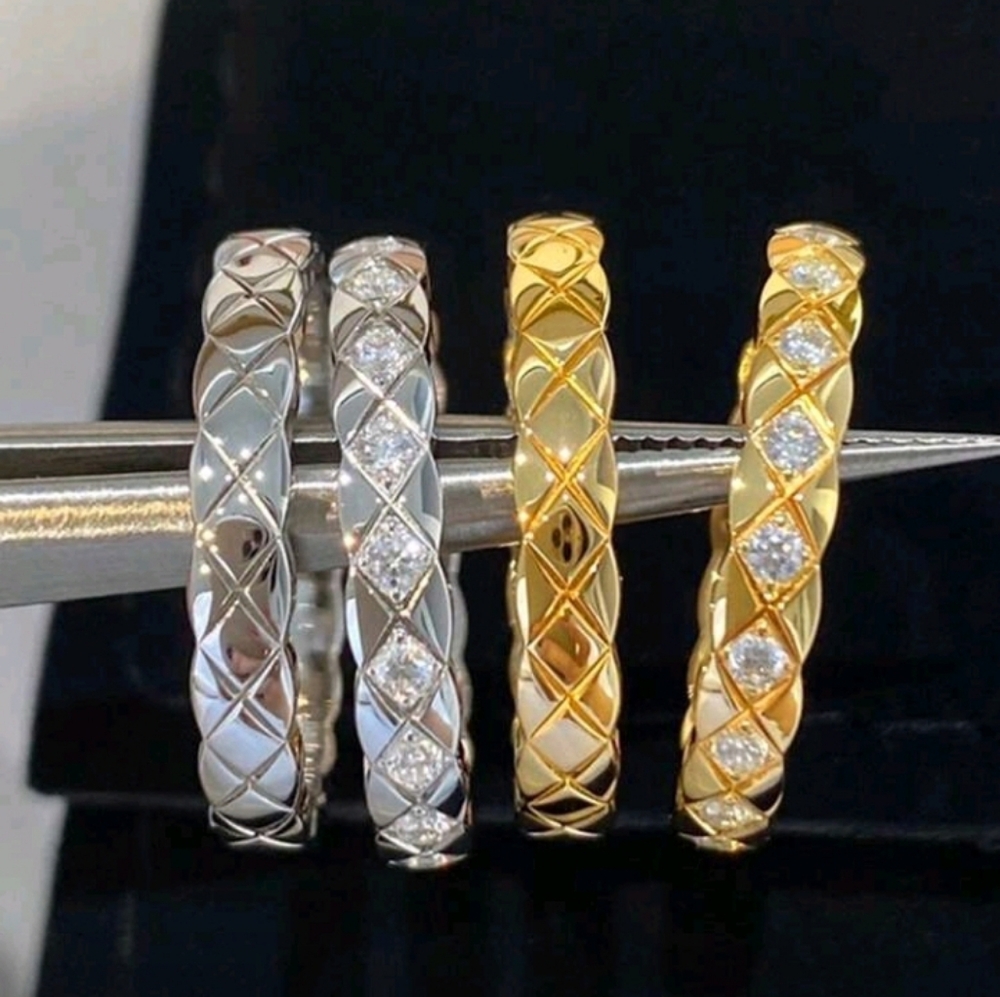 1pcs 18K Gold Plated Gold Ring With Zirconia Gemstone